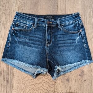 Judy Blue Jean Shorts Blue Classic Cut-Off Style